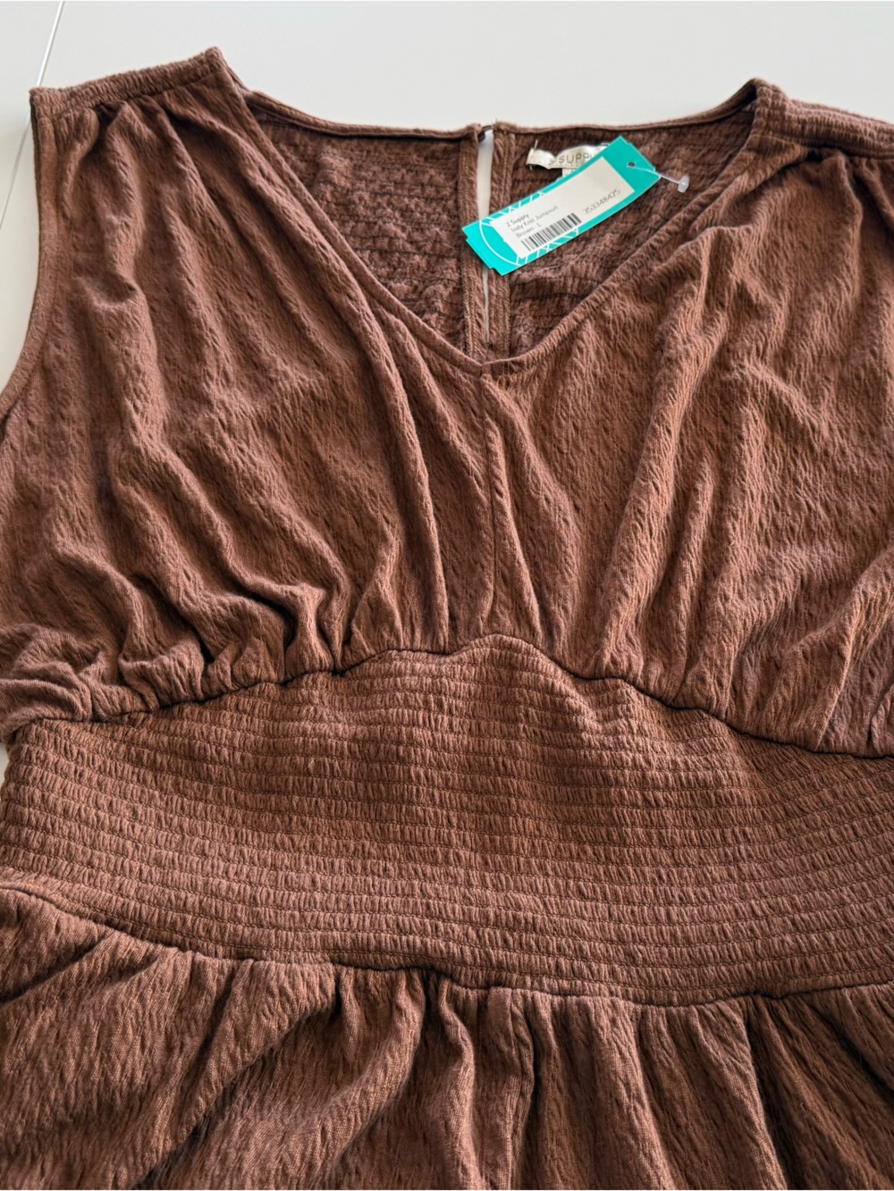 Z Supply Brown Sleeveless V-Neck Jumpsuit - Picture 7 of 8